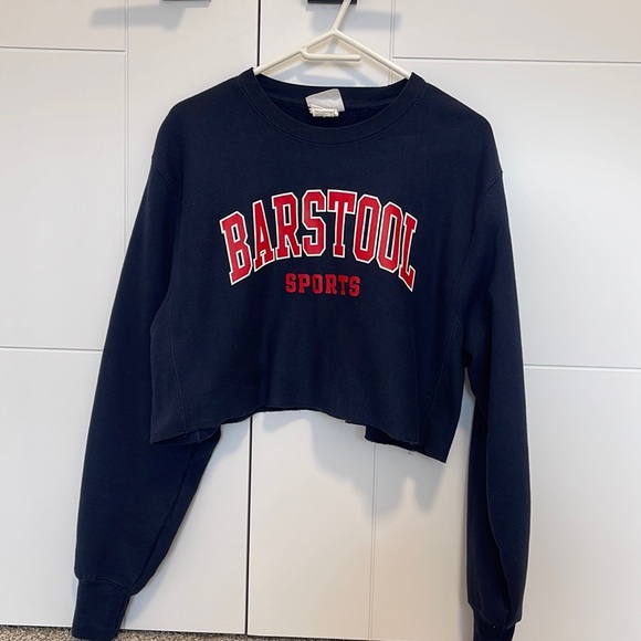 BARSTOOL SPORTS WOMEN'S CHAMPION CROPPED CREWNECK - Picture 1 of 2